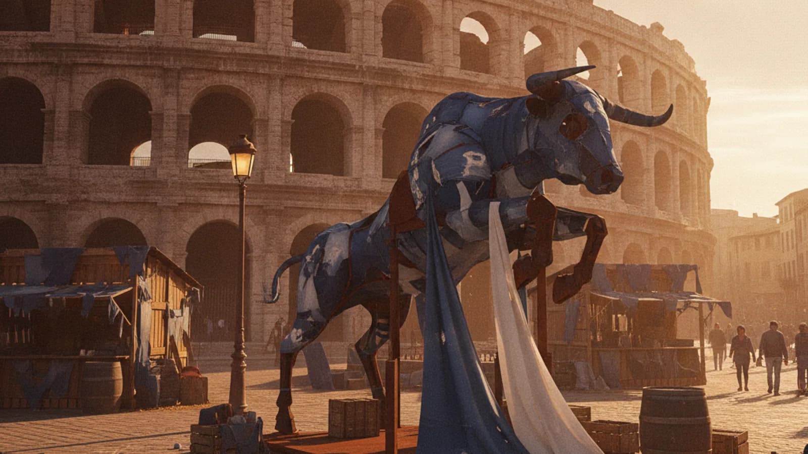 Jeu de piste à Nîmes : Nemausus : Du Bleu au Rouge, l'Étoffe des Nîmois